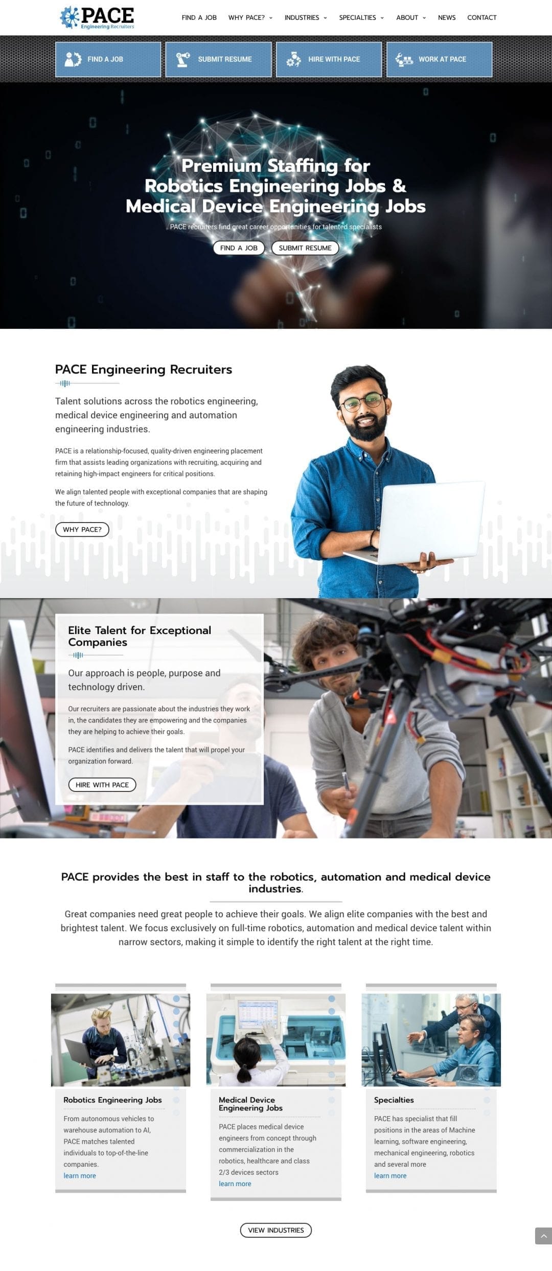PACE Engineering Recruiters SEO & Web Design | SERPCOM