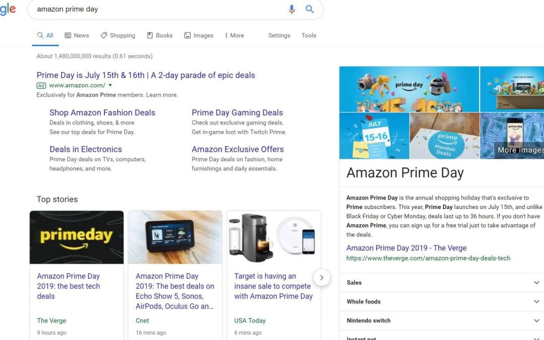 Amazon’s got a PPC lock on “Prime Day”