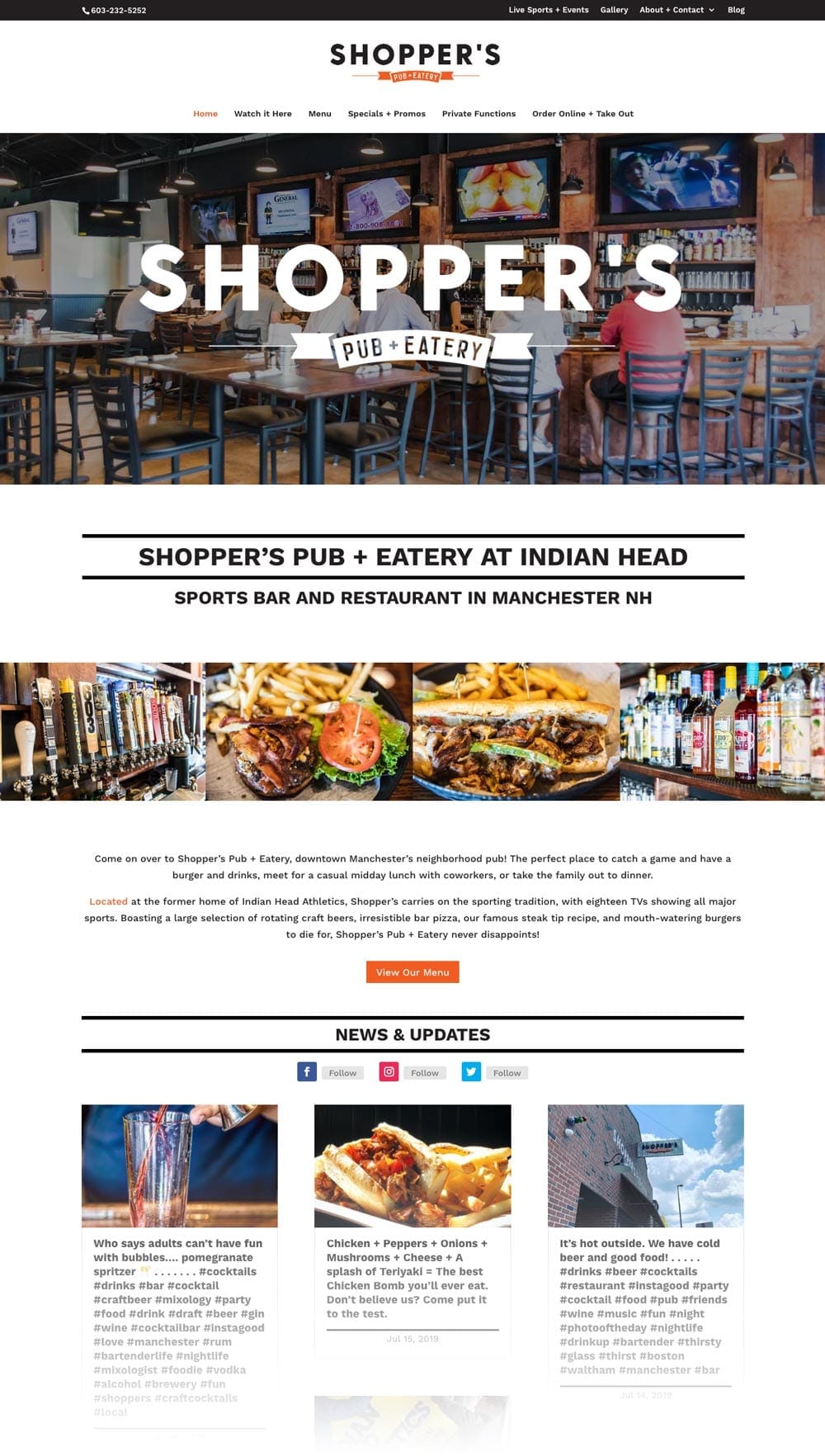 shoppers pub + eatery screenshot