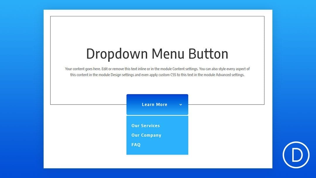 How to Create a Dropdown Menu Button Using Divi’s Fullwidth Menu Module