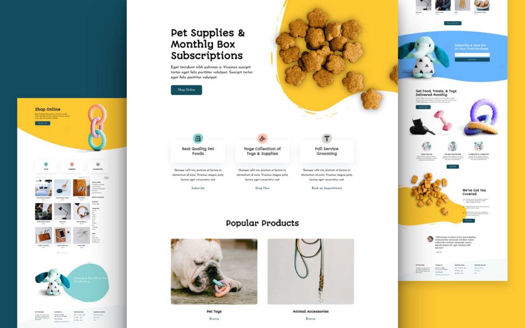 Get a FREE Pet Supply Layout Pack for Divi