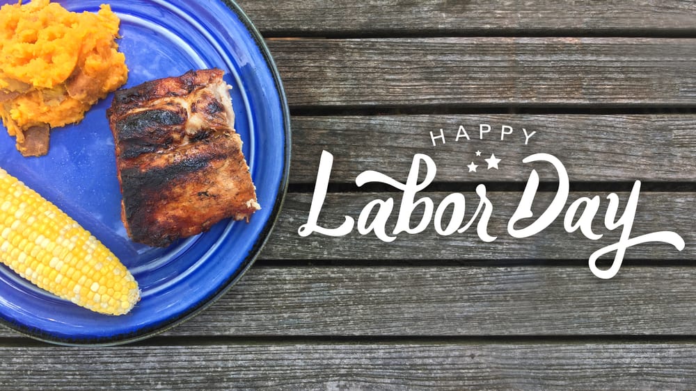 happy labor day plate of food