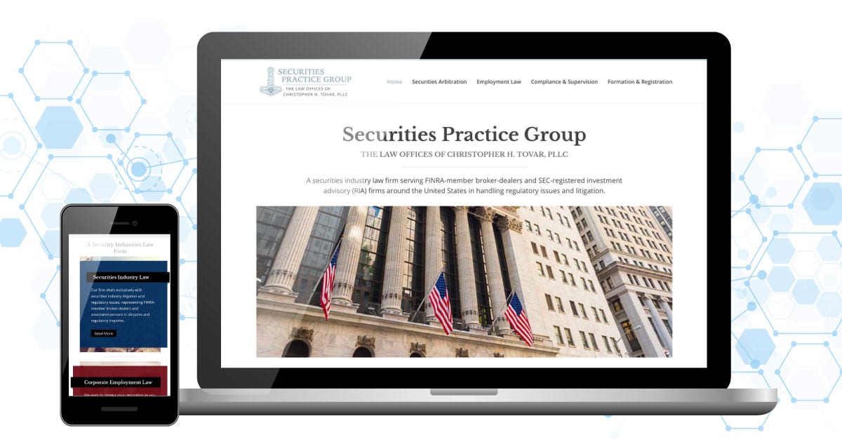 Securities Practice Group site launch illustration