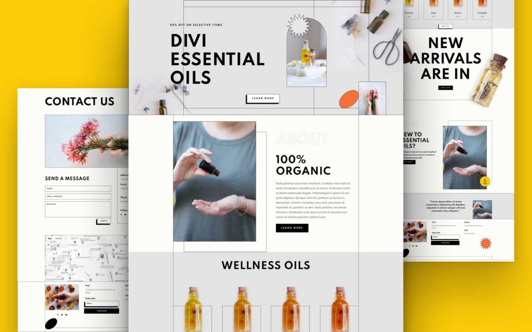 Get a FREE Essential Oils Layout Pack for Divi