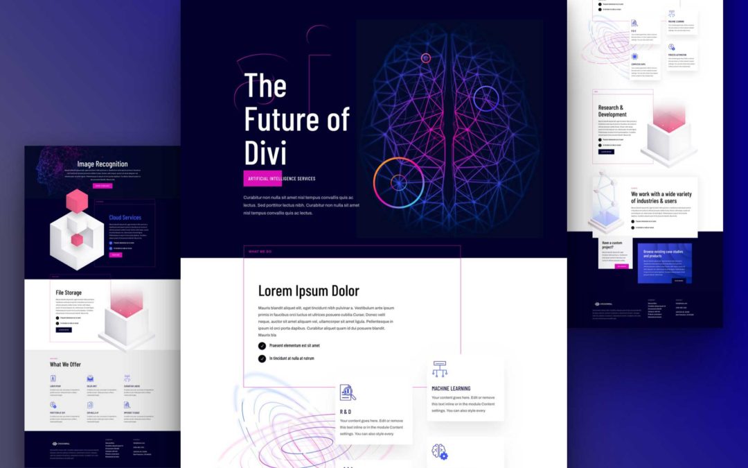 Get a FREE Artificial Intelligence Layout Pack for Divi