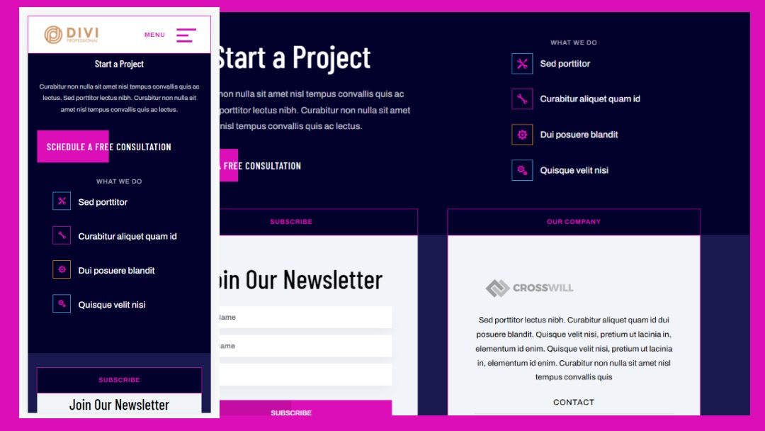 How to Use Blurb Modules as Footer Items with Divi