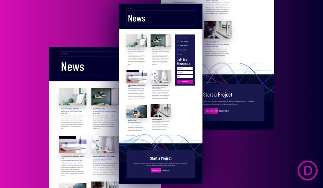 Download a FREE Category Page Template for Divi’s Artificial Intelligence Layout Pack