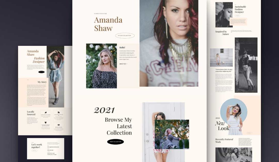 Get a FREE Fashion Designer Layout Pack for Divi