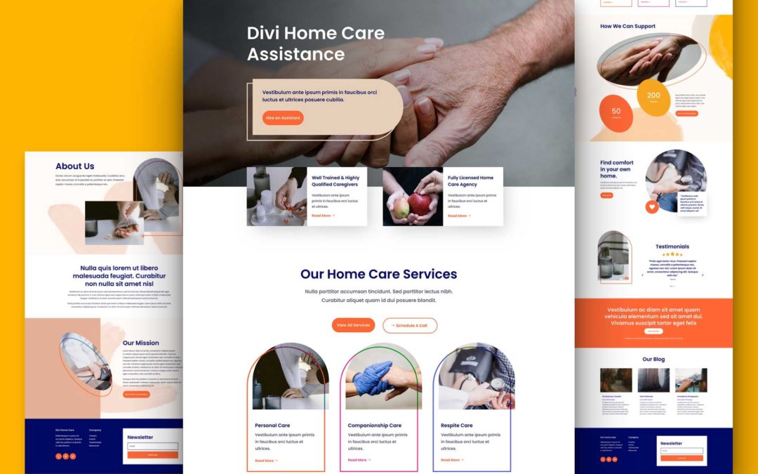 Get a FREE Home Care Layout Pack for Divi