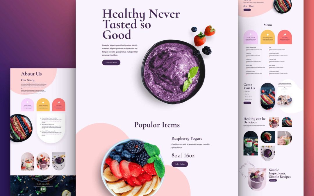 Get a FREE Acai Bowl Layout Pack for Divi