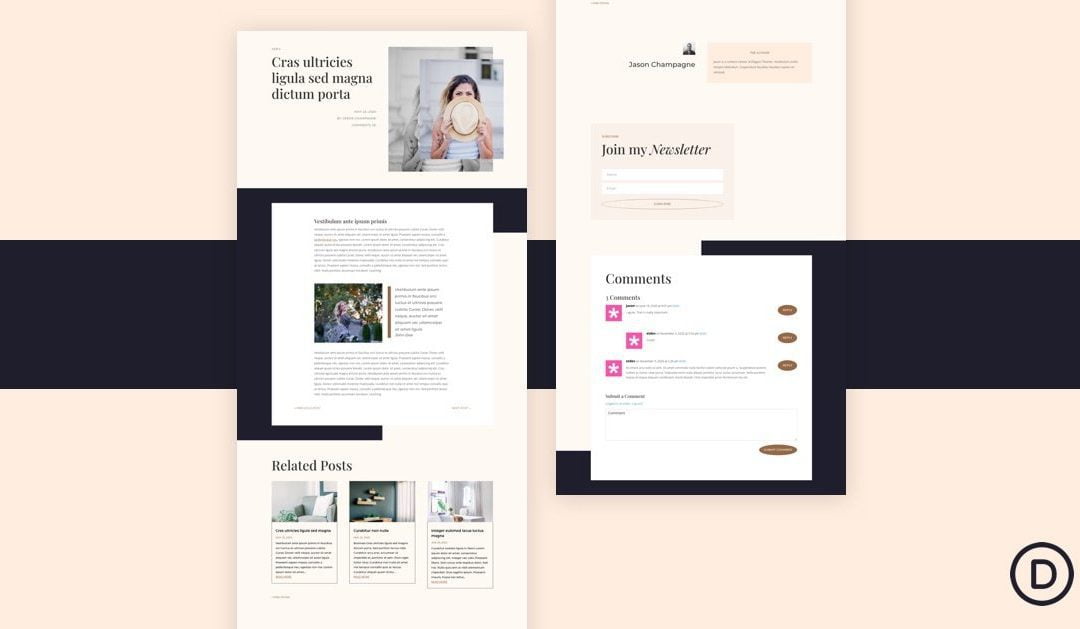 Download a FREE Blog Post Template for Divi’s Fashion Designer Layout Pack