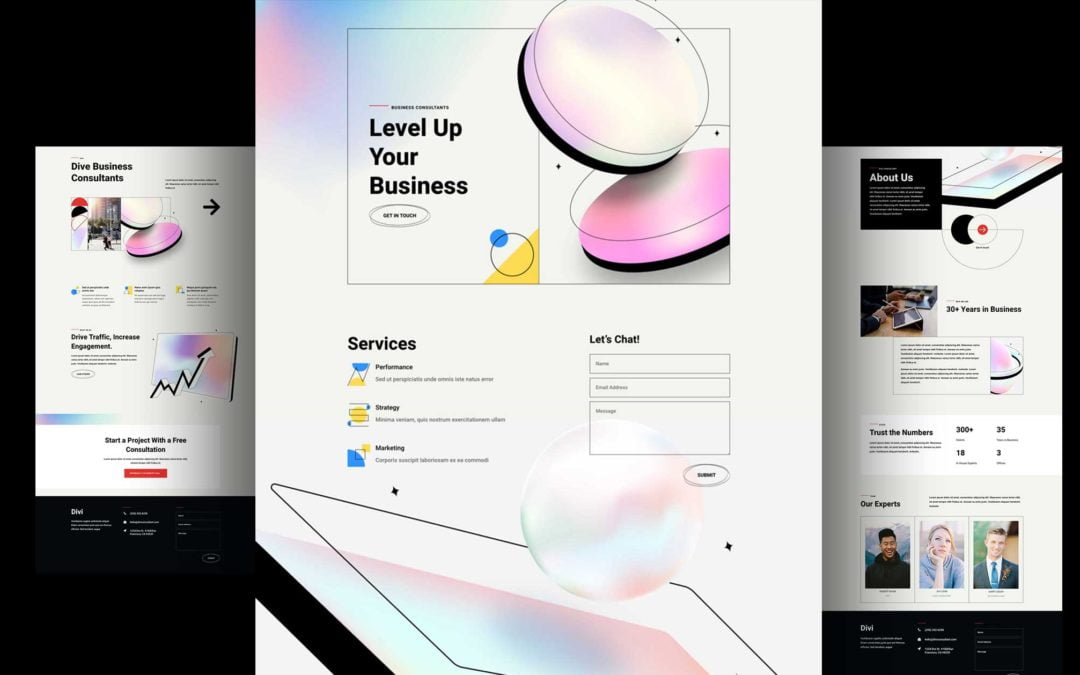 Get a FREE Consultant Layout Pack for Divi