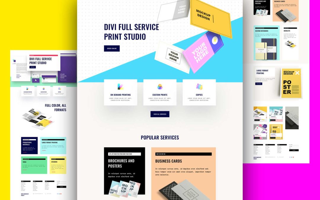 Get a FREE Print Shop Layout Pack for Divi