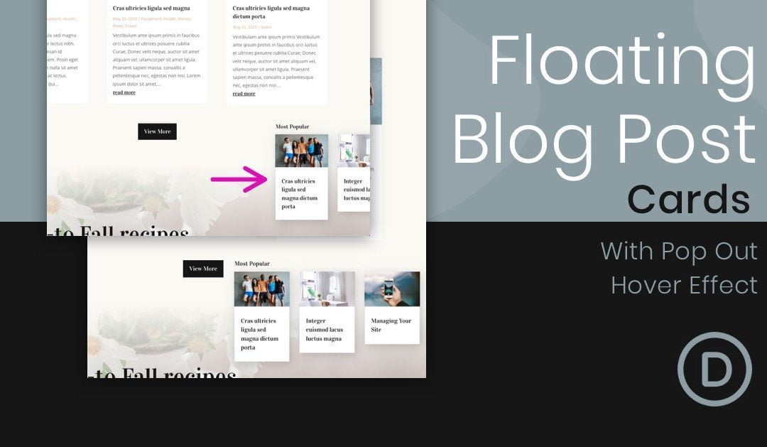 How to Design Floating Cards Using Divi’s Blog Module