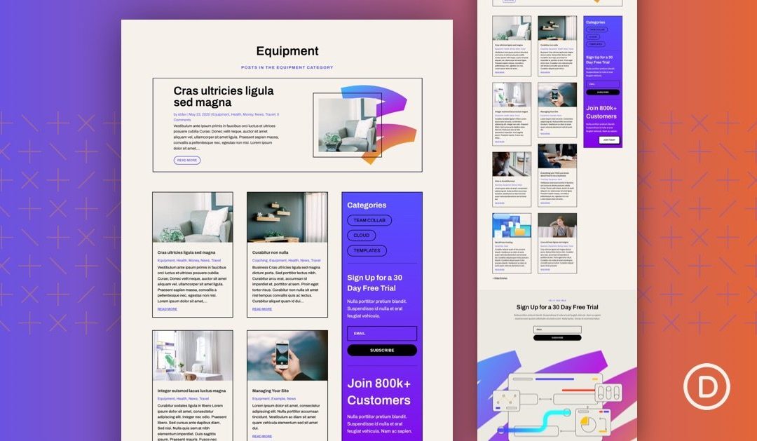 Download a FREE Category Page Template for Divi’s Software Layout Pack