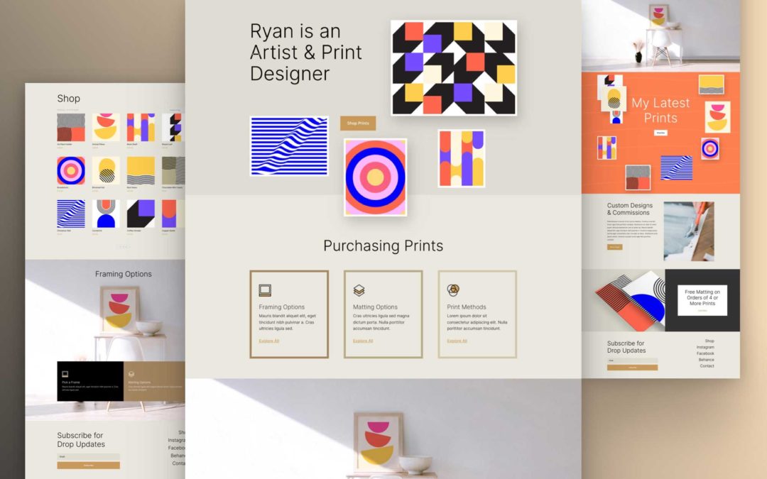 Get a FREE Print Designer Layout Pack for Divi