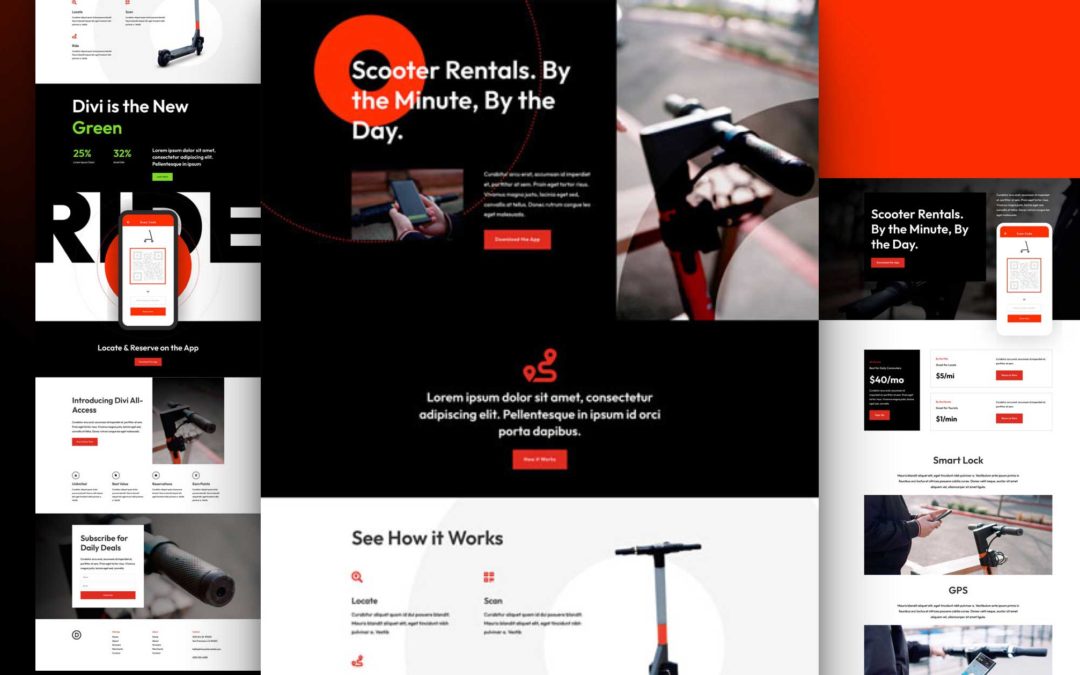 Get a FREE Scooter Rental Layout Pack for Divi