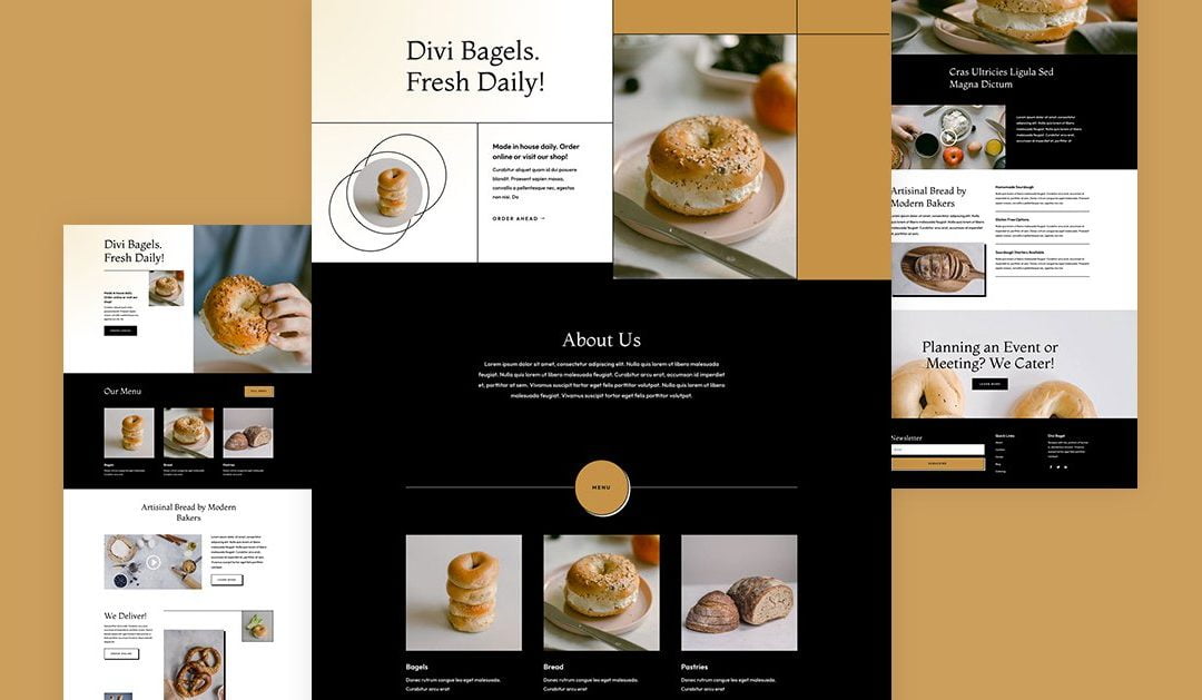 Get a FREE Bagel Shop Layout Pack for Divi