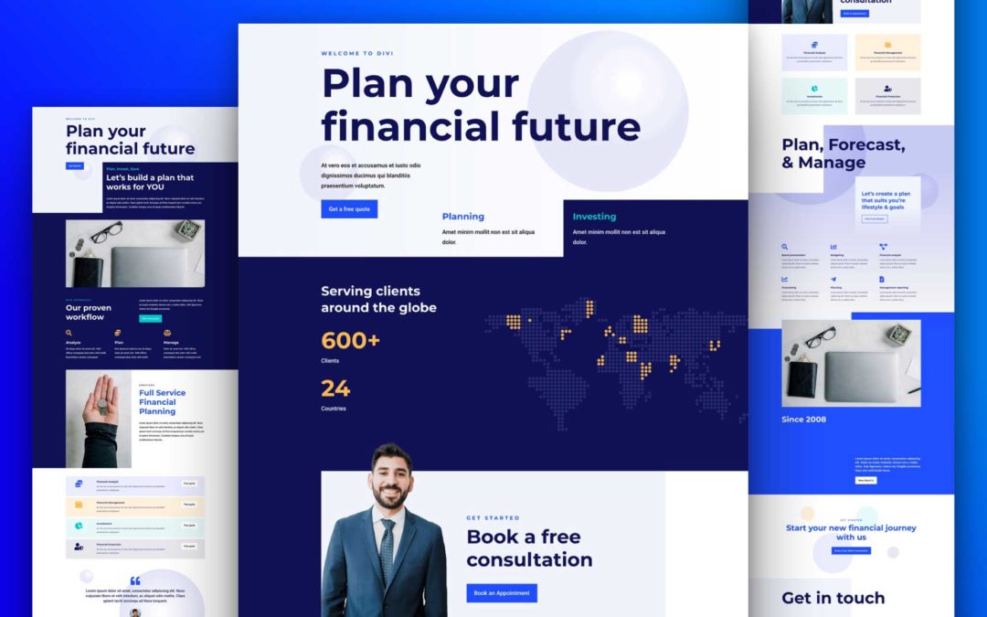 Get a FREE Financial Services Layout Pack for Divi