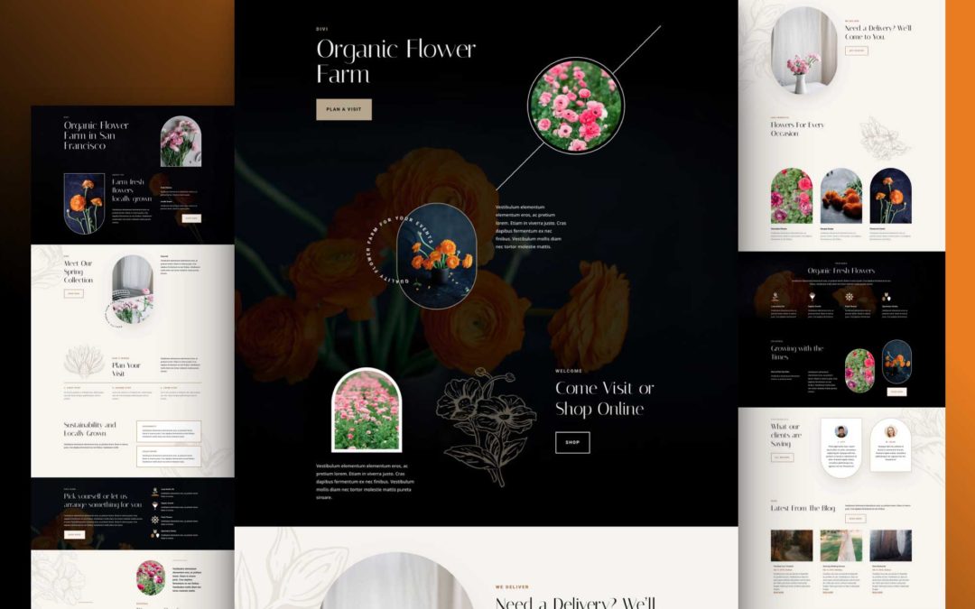 Get a FREE Flower Farm Layout Pack for Divi