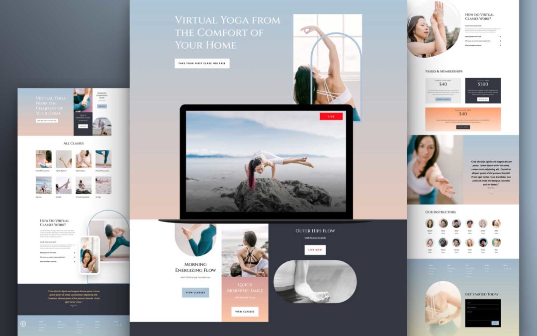 Get a FREE Online Yoga Layout Pack for Divi