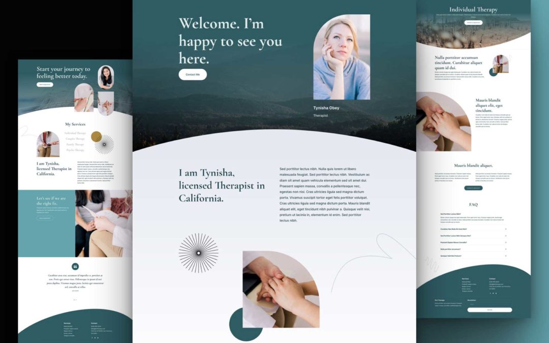 Get a FREE Therapy Layout Pack for Divi