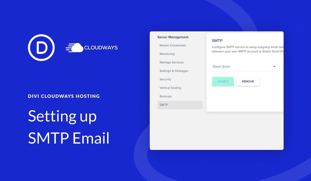 How to Set up SMTP Email with Divi Hosting by Cloudways