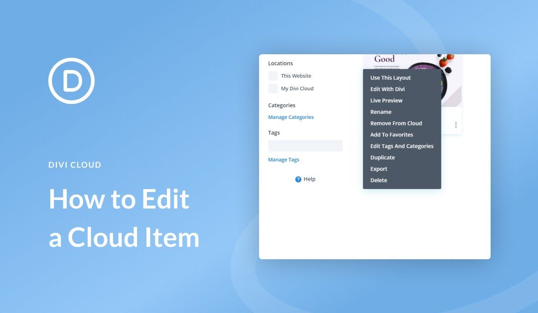 How to Edit a Divi Cloud Item