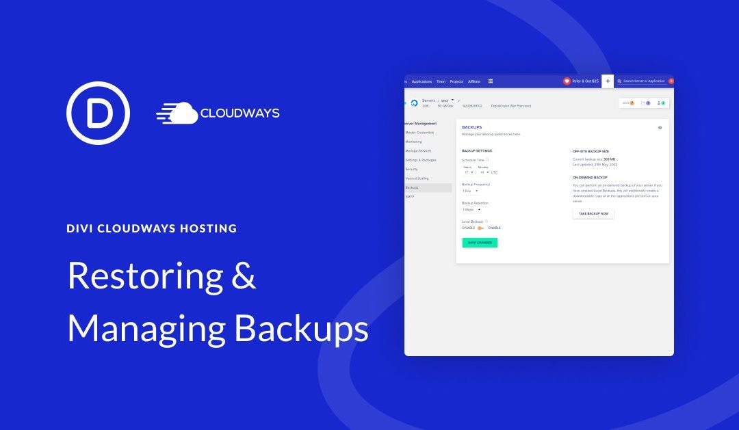 How to Restore & Manage Backups on Cloudways Divi Hosting