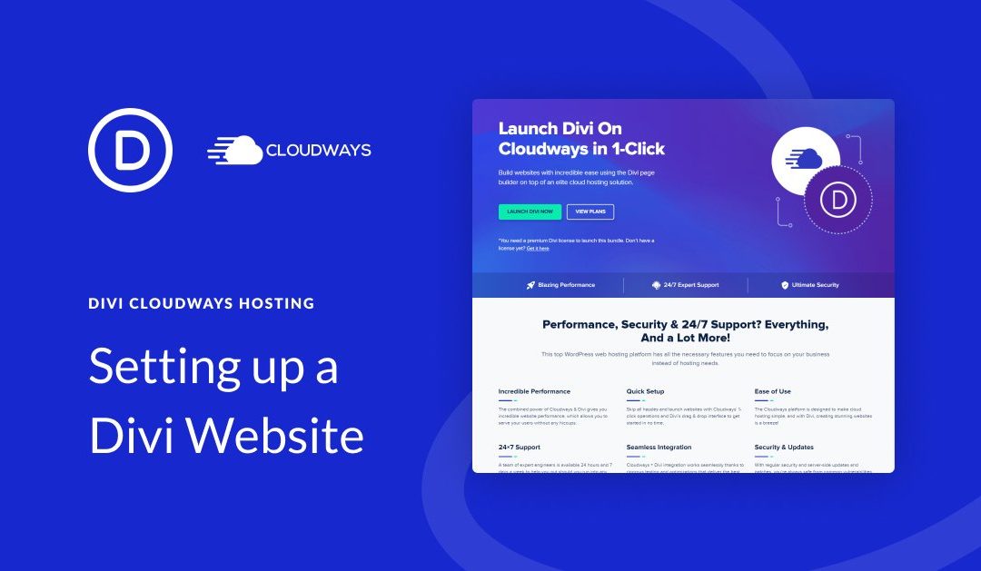 How to Set up a New Divi Website on Cloudways in Minutes