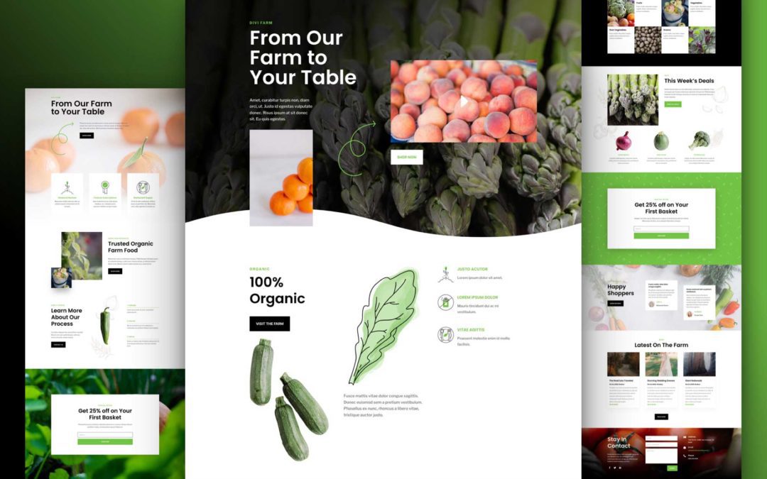 Get a Free Farm to Table Layout Pack for Divi