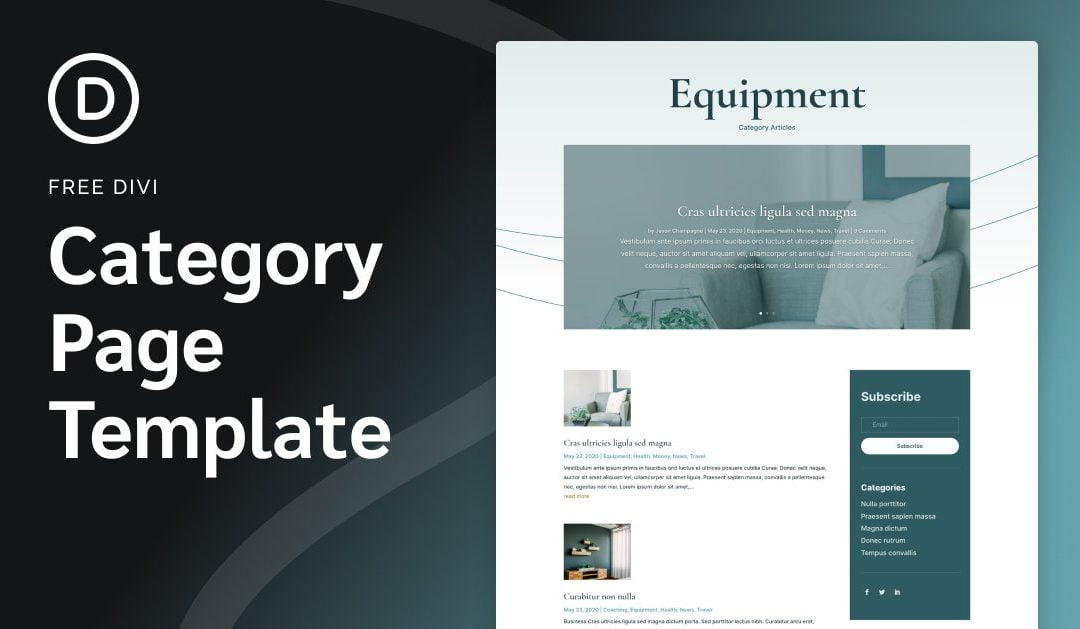 Download a FREE Category Page Template for Divi’s Therapy Layout Pack