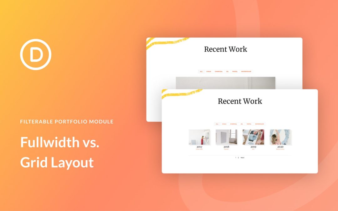 Using a Fullwidth Layout vs Grid in Divi’s Filterable Portfolio Module