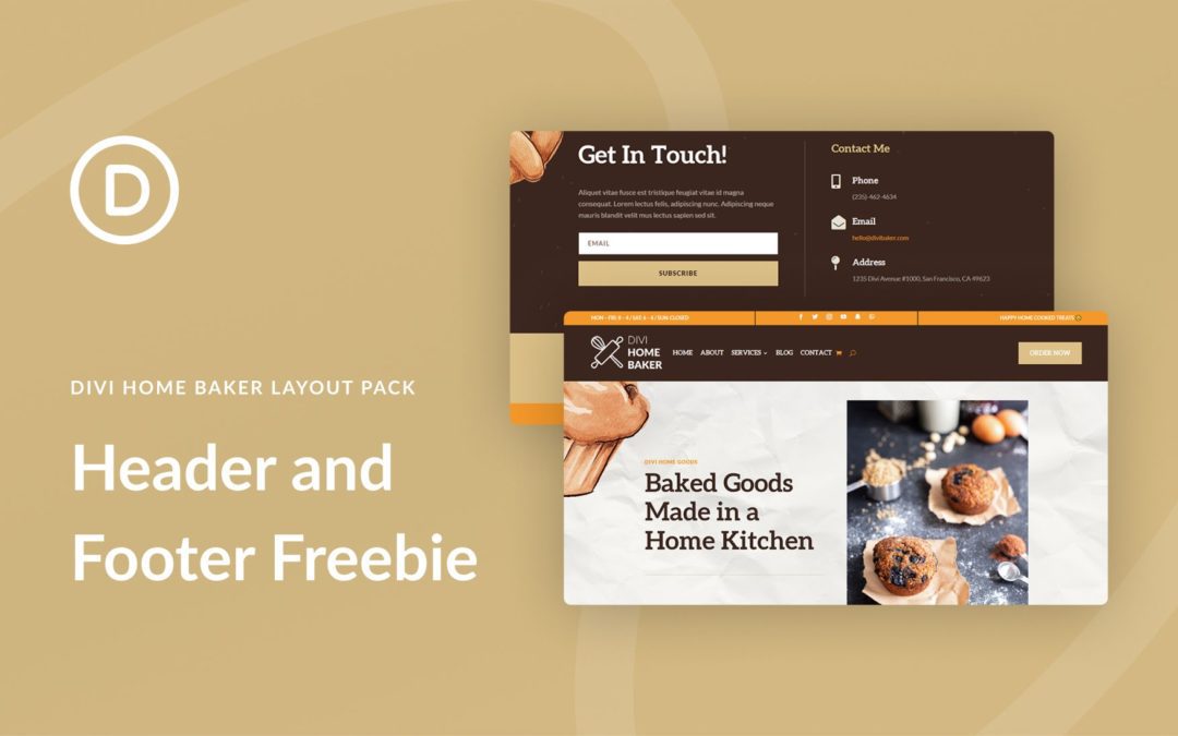 Download a FREE Header & Footer for Divi’s Home Baker Layout Pack