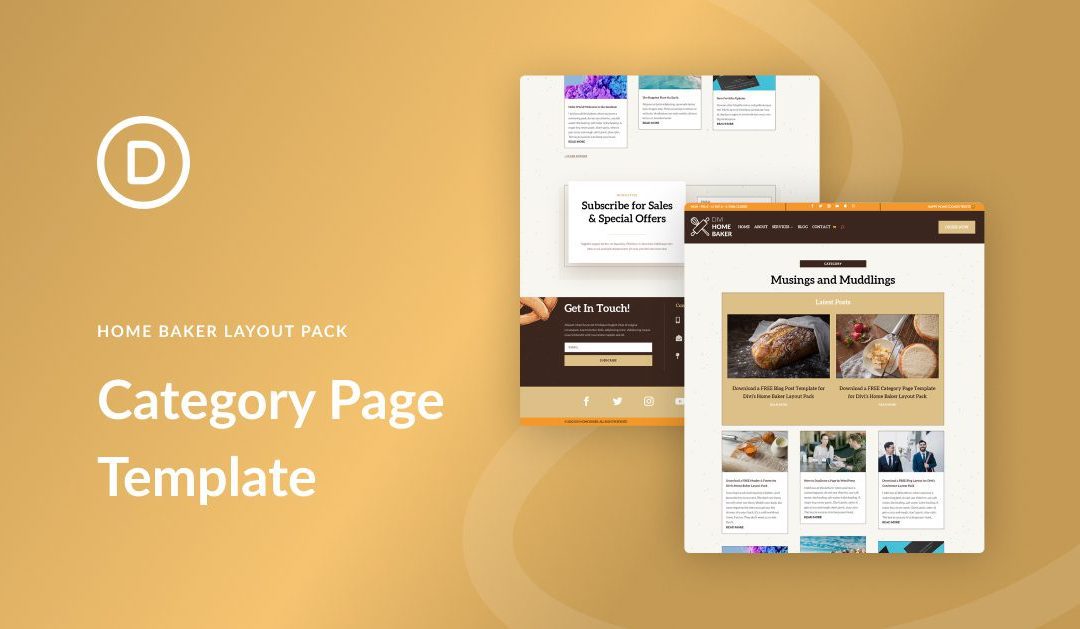 Download a FREE Category Page Template for Divi’s Home Baker Layout Pack