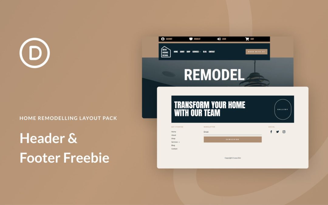 Download a FREE Header & Footer for Divi’s Home Remodeling Layout Pack