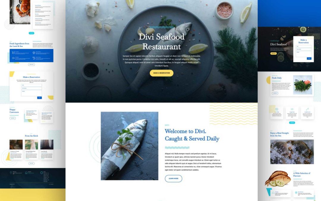 Get a FREE Seafood Restaurant Layout Pack for Divi