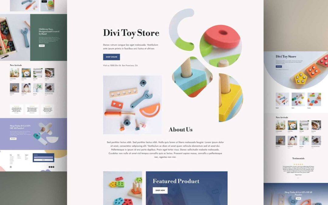 Get a FREE Toy Store Layout Pack for Divi