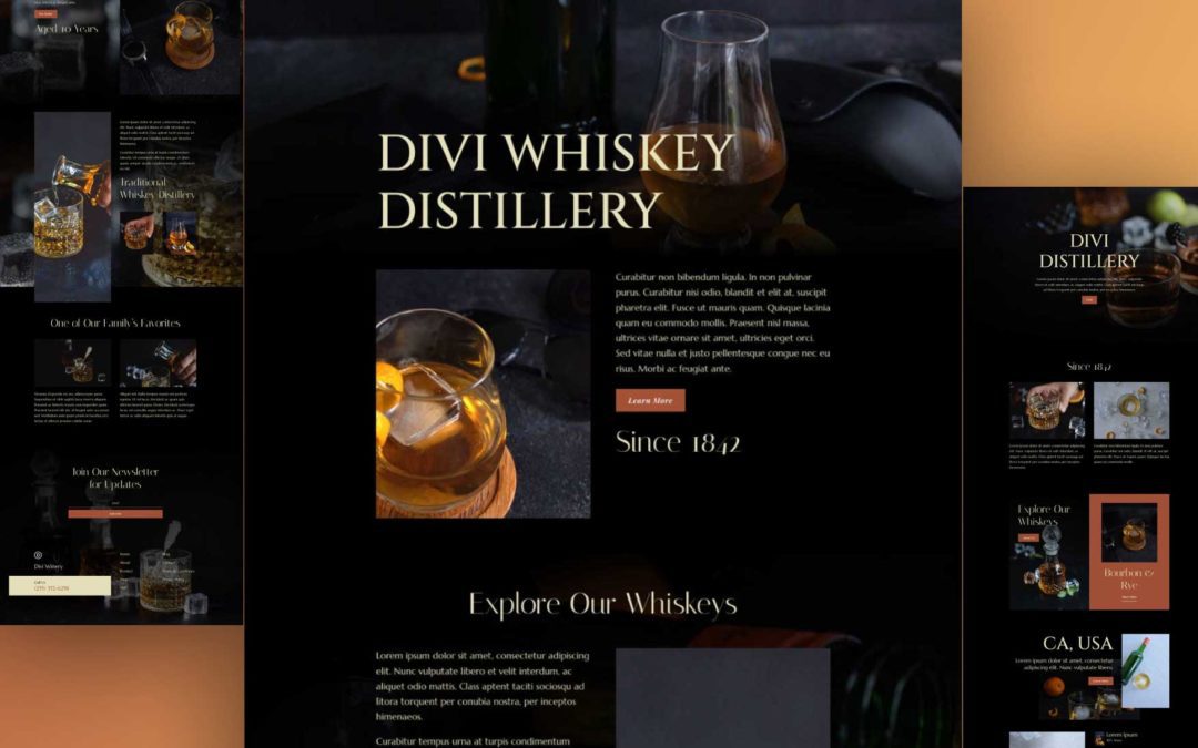 Get a Free Whiskey Distillery Layout Pack for Divi