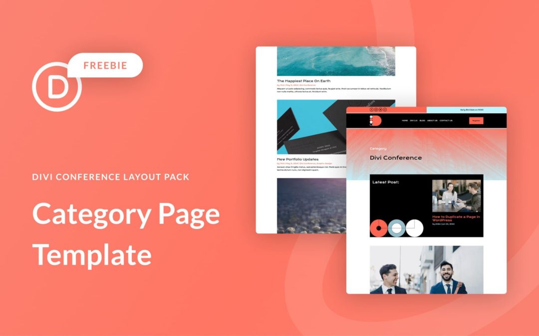 Download a FREE Category Page Template for Divi’s Conference Layout Pack