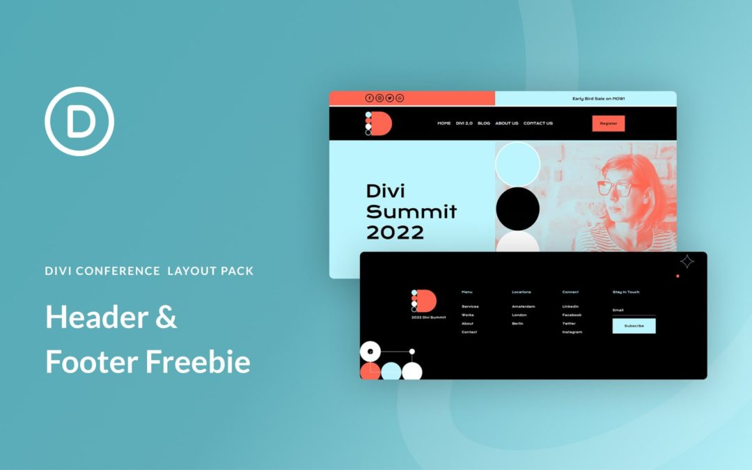 Download a FREE Header & Footer for Divi’s Conference Layout Pack