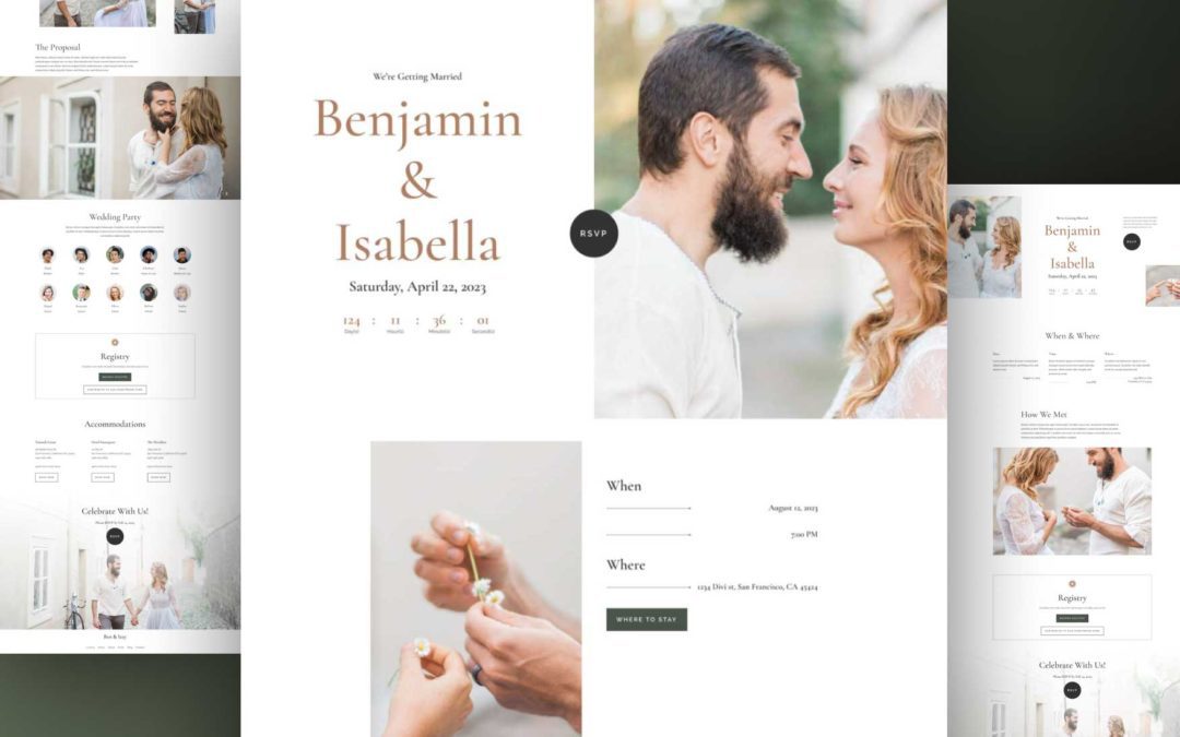 Get a Free Wedding Invitation Layout Pack for Divi