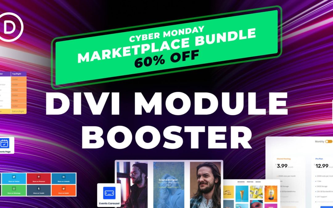 Introducing the NEW Divi Cyber Monday Module Booster Bundle