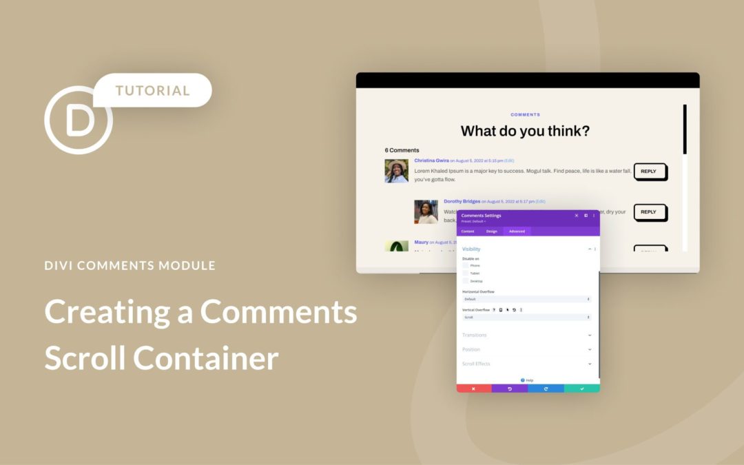 How to Create a Scroll Container for Your Divi Comments Module