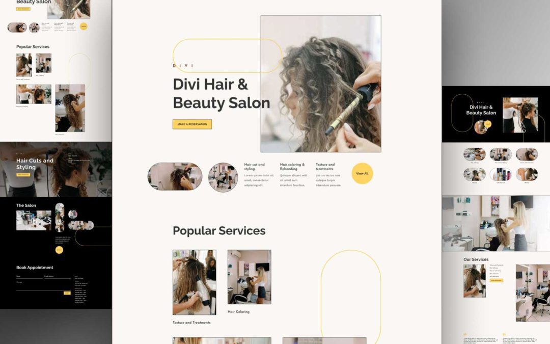 Get a FREE Hair Salon Layout Pack for Divi