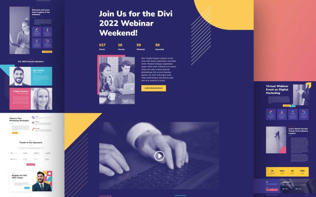 Get a FREE Webinar Layout Pack for Divi