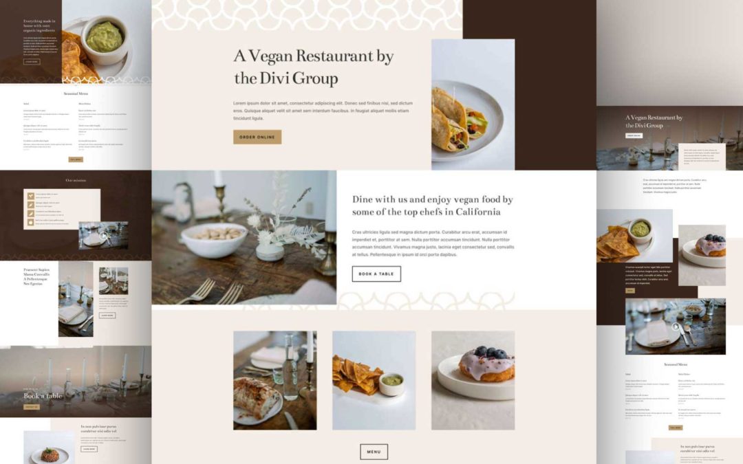 Get a Free Vegan Restaurant Layout Pack for Divi