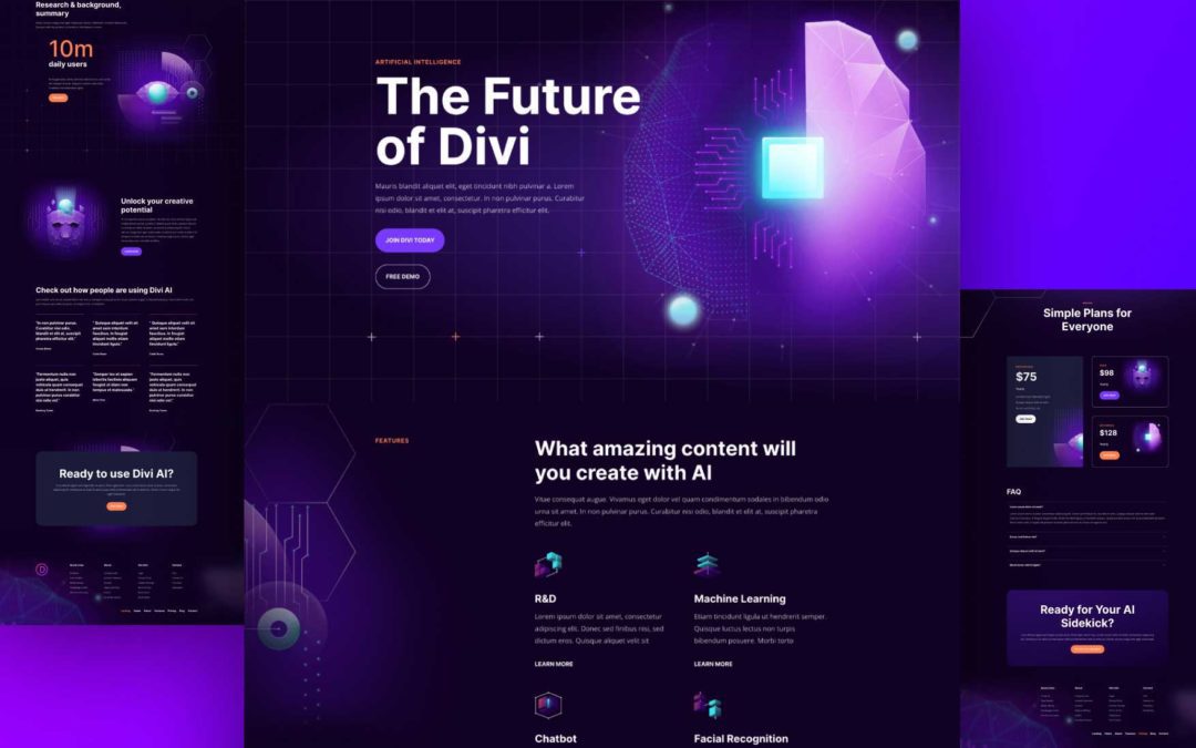 Get a Free AI Software Layout Pack for Divi