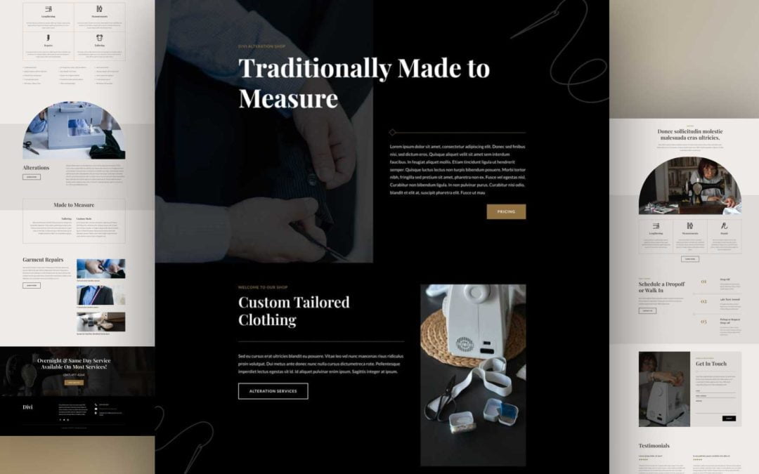 Get a Free Alteration Shop Layout Pack for Divi