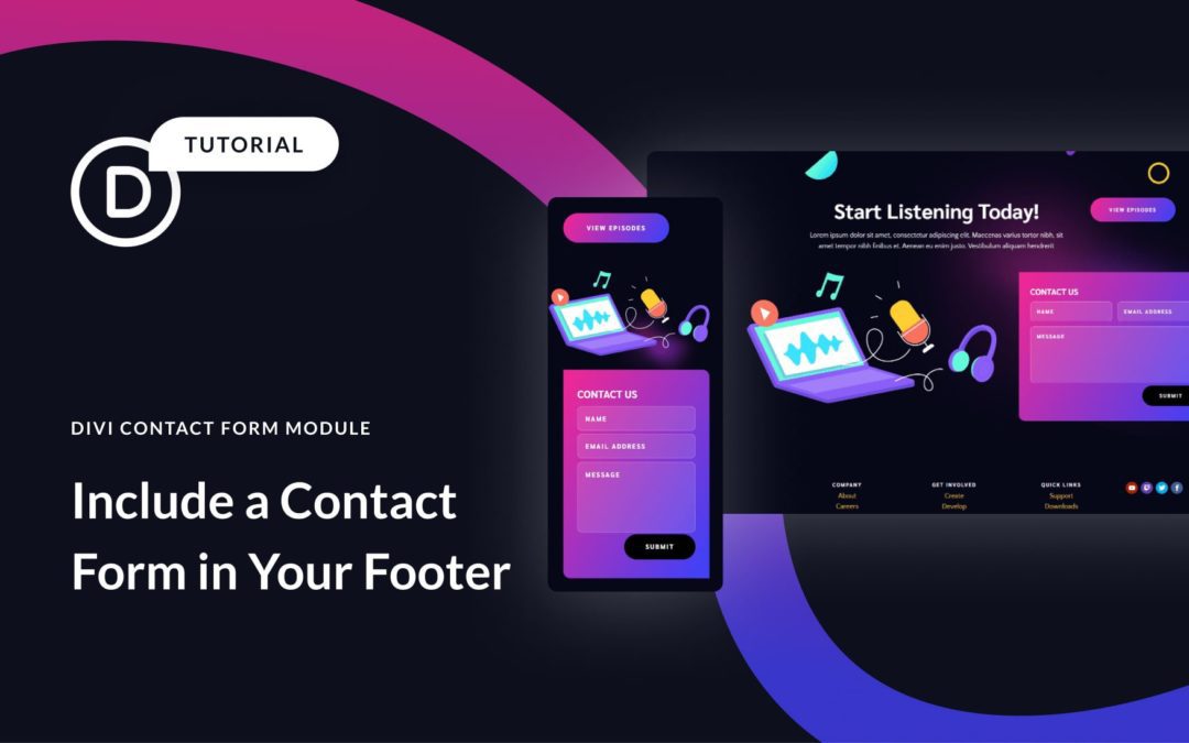 How to Include a Contact Form in Your Divi Footer